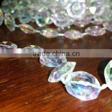 WD-100AB Iridescent Flat Diamond Crystal Beads Garland- Wedding Decorations