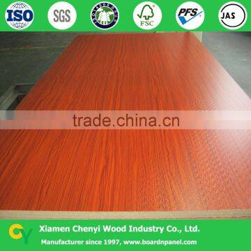 hot sale red melamine laminated MDF board