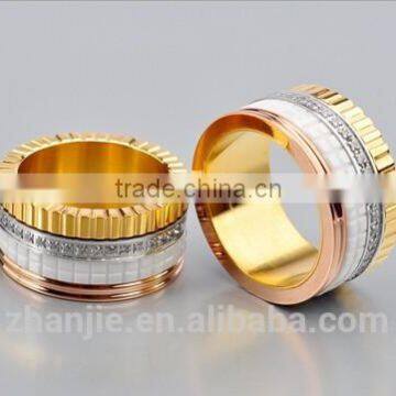 2014 latest design gold plated wedding cheap wholesale men stainless steel men ring