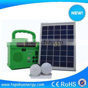 Portable solar system for home use with LED lamps CE&ROHS Approved 30w solar home system