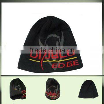 New Jacquard knitting hat with embroider wl-0099