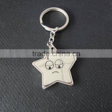 promotion Star Shaped metal Keychains with two eyes