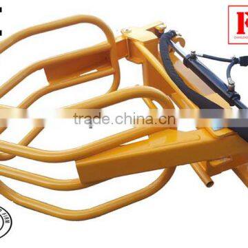 Tractor round bale gripper