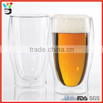 double wall glass cup beer glasses