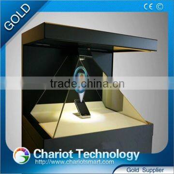 Hot! Chariot 3d holographic pyramid projection showcase with low price on sale.