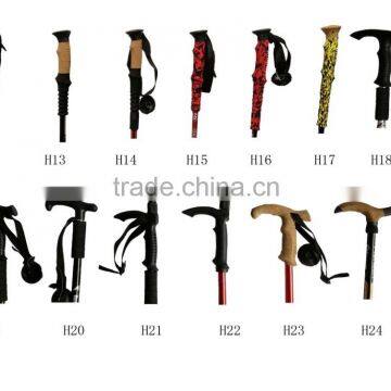Three Sections Carbon Fiber Cork Handle Adjustable Telescopic Trekking Pole Nordic Walking Stick photo-5