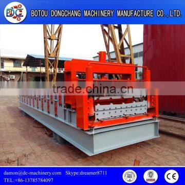 Steel metal roofing sheet double layers cold roll forming machine