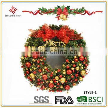 2015 top-selling Christmas decorative christmas wreaths wholesale