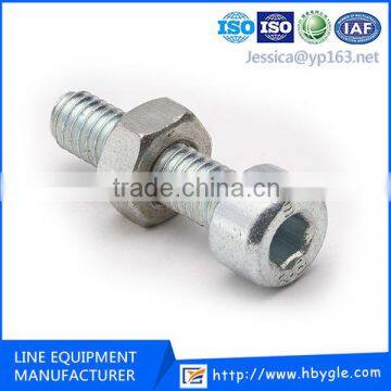 Professional fastener Manufacturer Supply High Quality ZINC Plated Hexagon Socket Round Head Bolt with Nut/Machine Screw