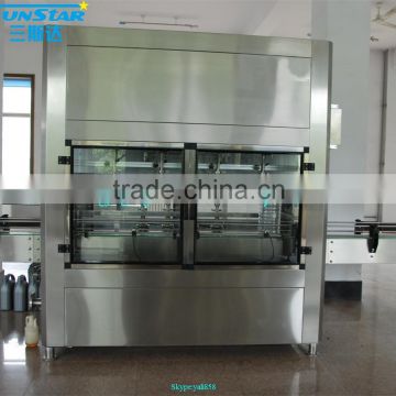 Automatic linear type olive oil packaging machine for olive cooking sunflower oil in bottle barrel or jar can