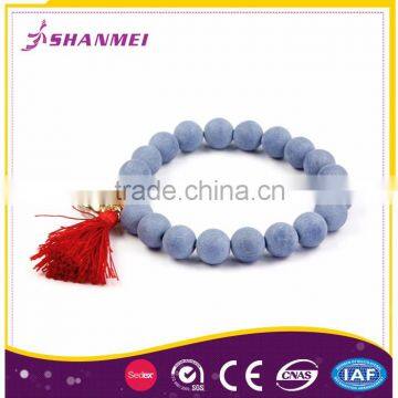 Tested Large Supplier Delicate Matte Synthesis Lapis Lazuli Custom Charm Beaded Bracelet photo-2