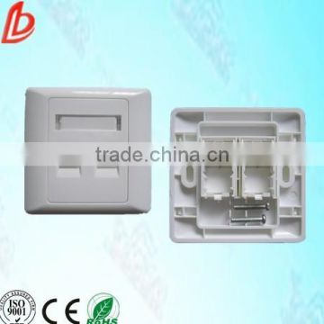 RJ45 network cable face plate single port &dual ports,rj45 socket wall face plate for cat5/cat6