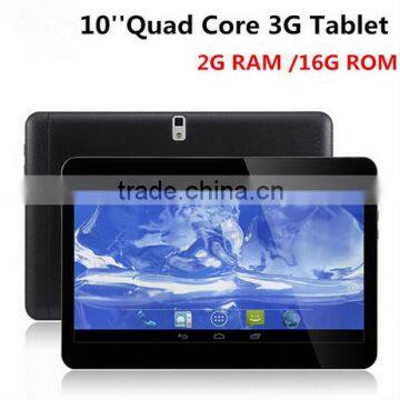 10inch Quad Core 3G WCDMA Phone call Tablets Android 4.4 2G RAM 16G ROM Bluetooth GPS Dual Sim Card slo tablet PC