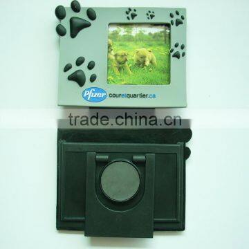 Custom soft pvc photo frames with magnet , magnetic soft pvc photo frame for fridge