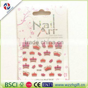latest and fashionable nfc art nail sticker ,nail sticker