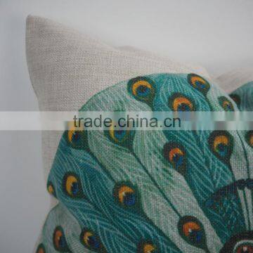 Square Peacock Design Sublimation Printed Pillow Case/cushion Cover Wholesale photo-4