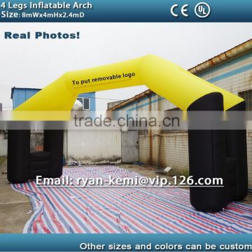 yellow black inflatable arch