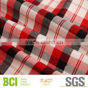 yarn dyed cotton twill check plaid fabric for shirts dress