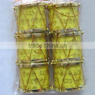 Small Gold Plastic Drum For Christmas Decoration