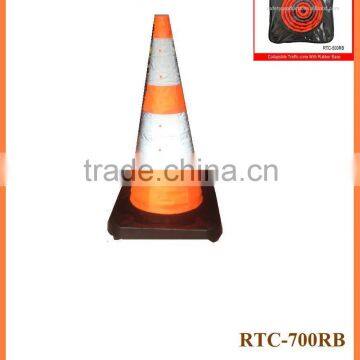 collapsible 28 rubber traffic cone