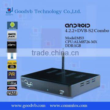 Android DVB-S2 receiver with Biss,CCCAM,OS4.2,PVR,XBCM