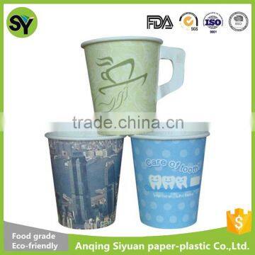 cheap wholesale disposable paper cups with handle in stock from Anqing factory