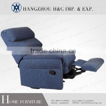 HC-H008 blue fabirc massage recliner sofa single sofa