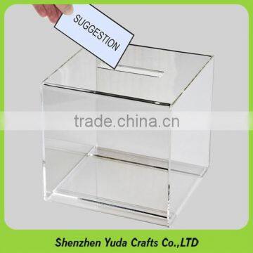 Customized Hot Sale Clear Acrylic Donation Box With Locks Cheap High Quality photo-2
