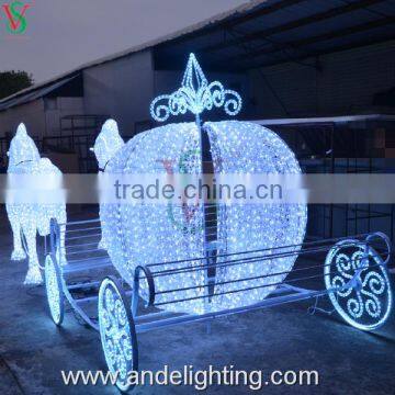 Christmas lights 3D acrylic animated pumpkin horse carriage decoration light