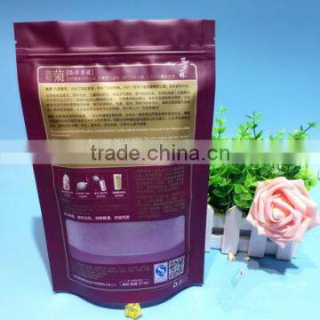 custom order laminated resealed plastic stand up pouch / bag with zipper