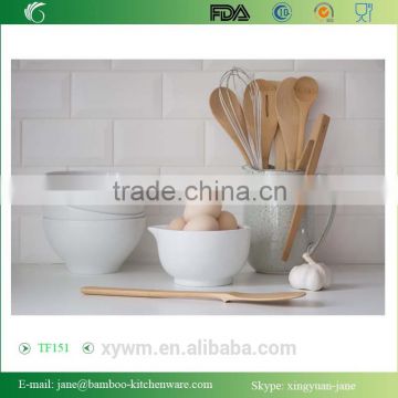 Bamboo and Wooden Spoon Utensil Set with Bonus Tongs