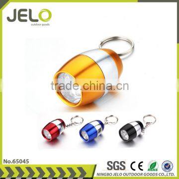 Ningbo JELO Hot Sales Promotion Torch 6LED Egg Keychain Light Cheaper Gift Flashlight pocket light