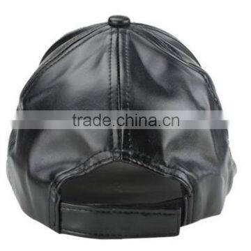 American Style Custom Plain Sport Hats Leather Baseball Cap photo-5