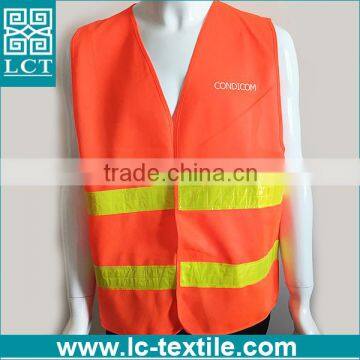 OEM service supply type CE/EN471 CLASS 2 certificated traffic safety high visibility reflective vest with custom print(LCTN1574)