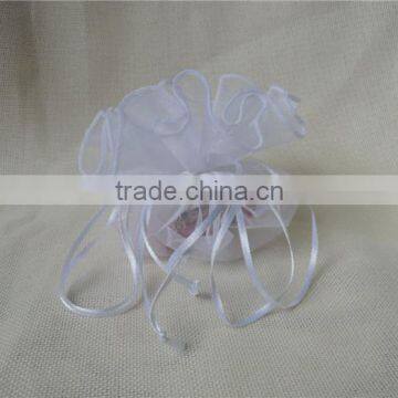 wholesale cheap promotional white drawstring gift bag for candy company