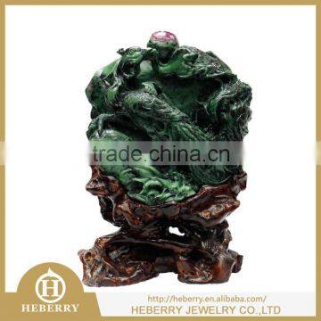 precious ruby zoisite peacock and sun sculpture good for home decoration or cellection