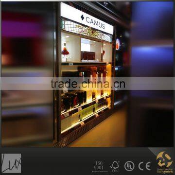 Wall mount whiskey display shelf rack