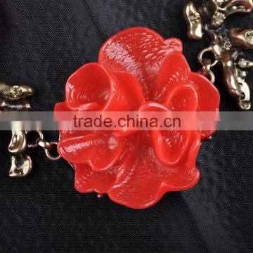 Hot Resin Necklace Earring Flower Jewelry Set