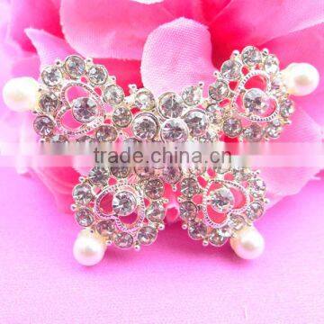 2014 China whosale fashion butterfly brooch with chain for dress decoration