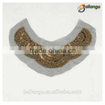 wholesale hot sell fashion handmade sequin beaded mesh collar wholesale