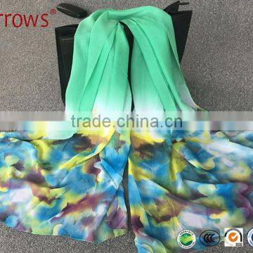 Made in Yiwu China Cheap Silk Scarf Shawls for Fashion Latest Ladies and Women