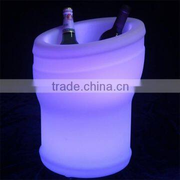 PE plastic 16 Color Changing Rechargeable Bar Led Ice Bucket For beer