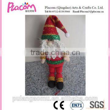 New Design Cute Plush Christmas Father Toys with long legs for Xmas