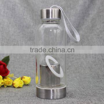 Hot Sale Glass Drinking Bottle With Metal Cap photo-1