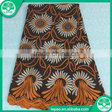 2016 Embroidered Lace Fabric African Tulle High Quality Wholesale For Nigerian Bridal Dress Beaded photo-5