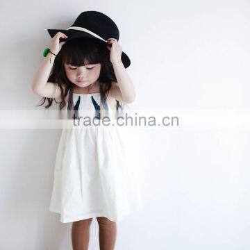 free sample! new fashion lovely cute girl's dress white fashion girl's dress