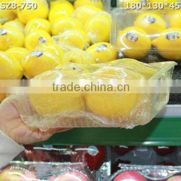 fruit packaging tray 750g disposiable clear plastic packing flat vegetables tray