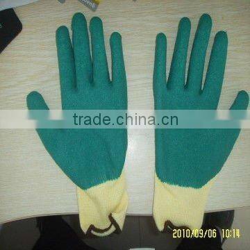 strands knit liner latex coated gloves