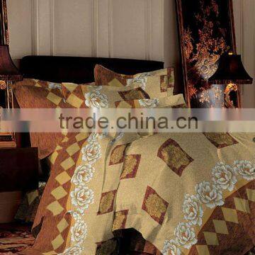 2014 fashion 100% polyester brushed bedding fabric for home textile with autumn pattern