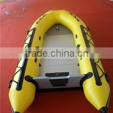 CE inflatable aluminun floor boat